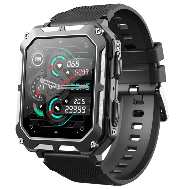 Circular Waterproof Smartwatch Fitness Tracker