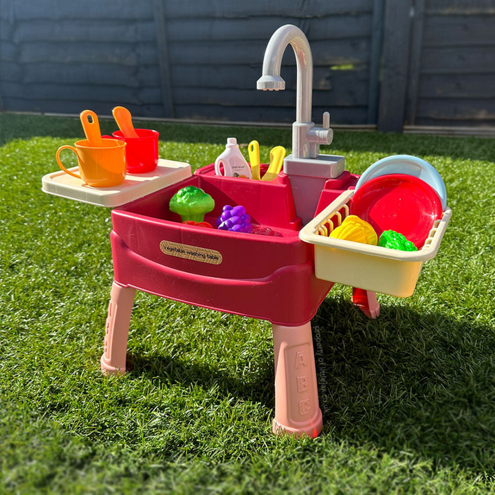 Kids Water Play Sink Set Water Table Indoor Outdoor