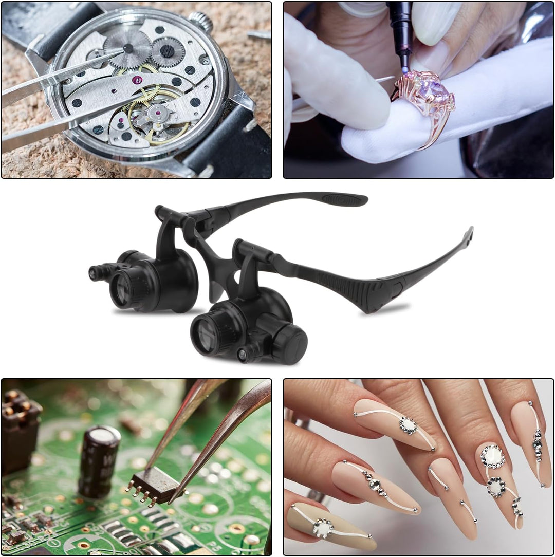 LED Magnifying Glasses Adjustable Brightness Reading Aid