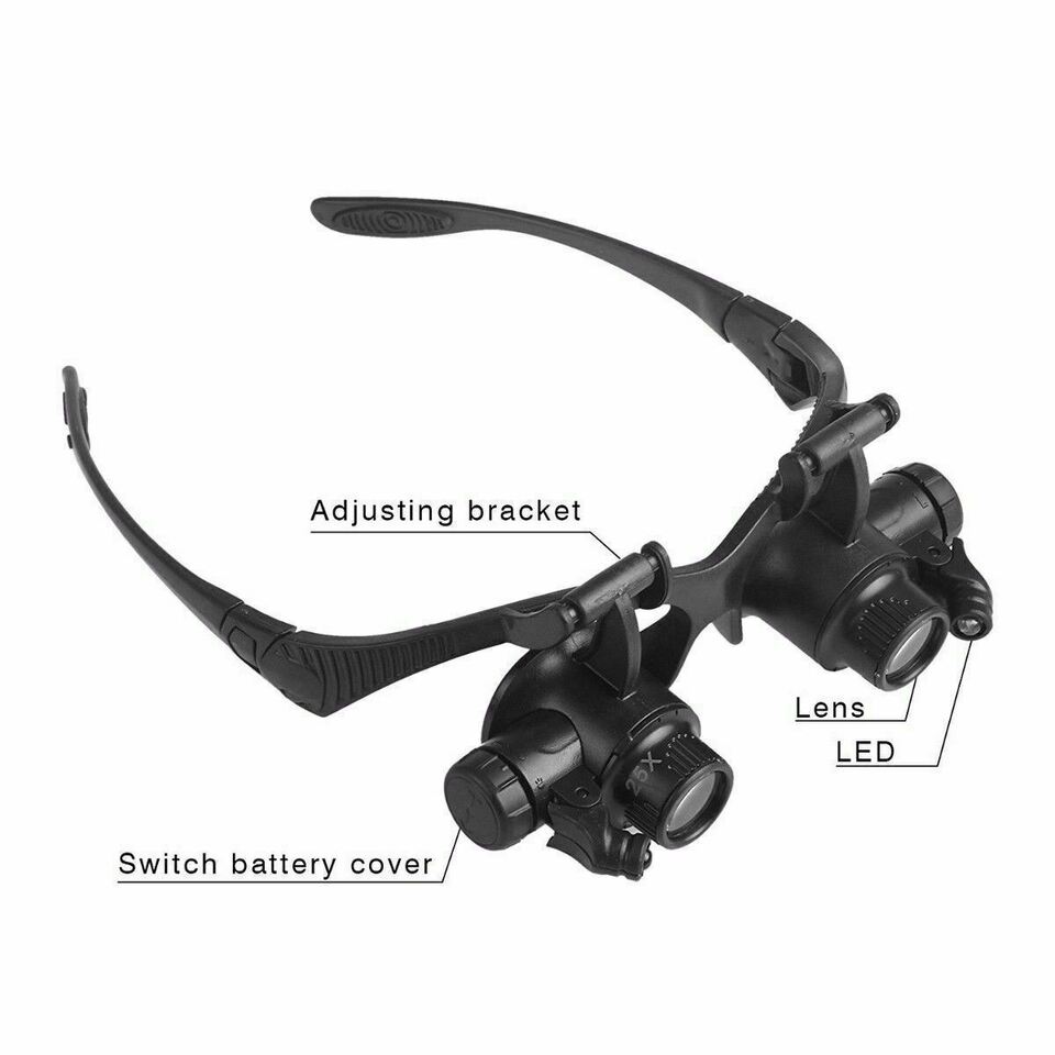 LED Magnifying Glasses Adjustable Brightness Reading Aid