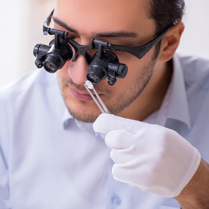 LED Magnifying Glasses Adjustable Brightness Reading Aid