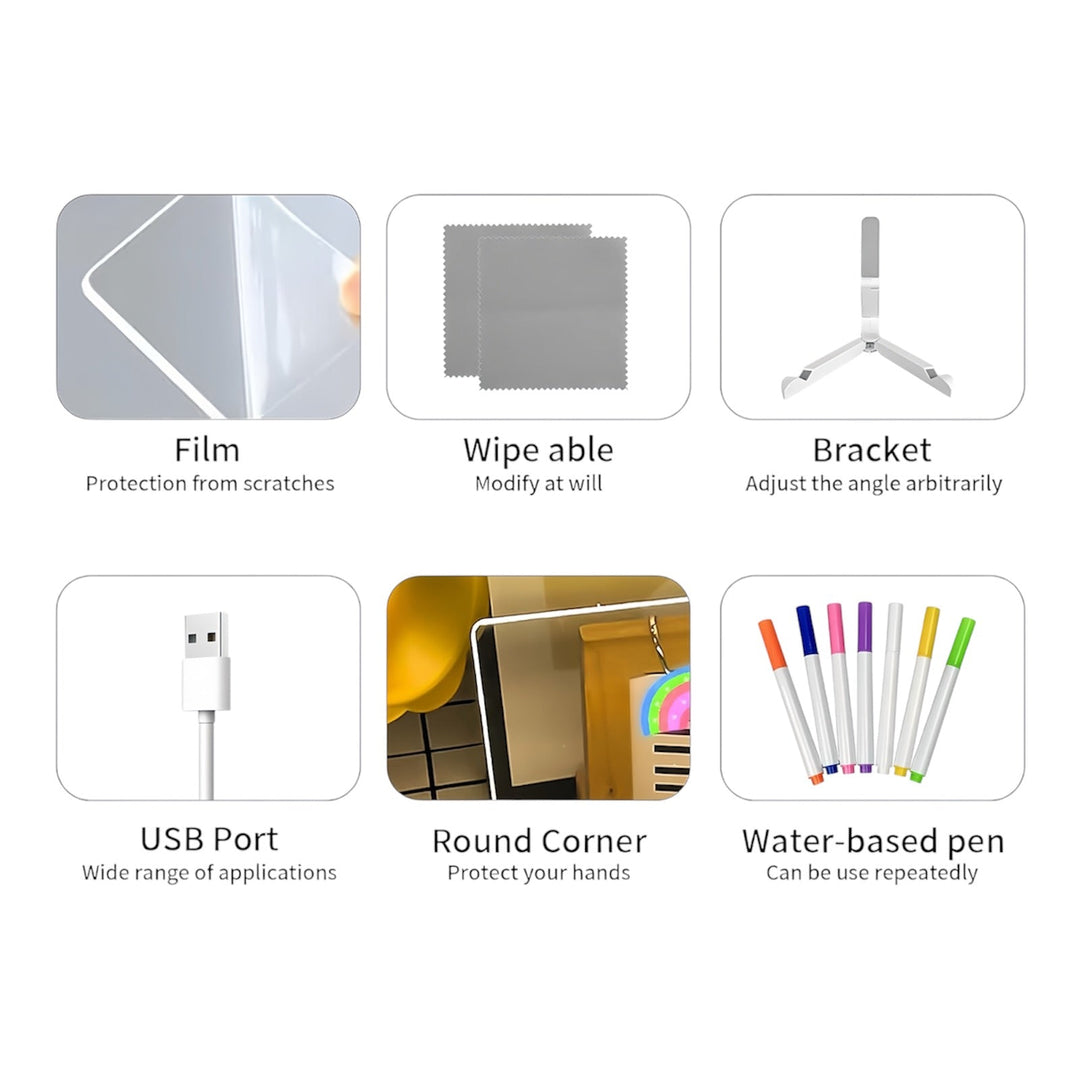 LED Writing Board Drawing Tablet for Kids