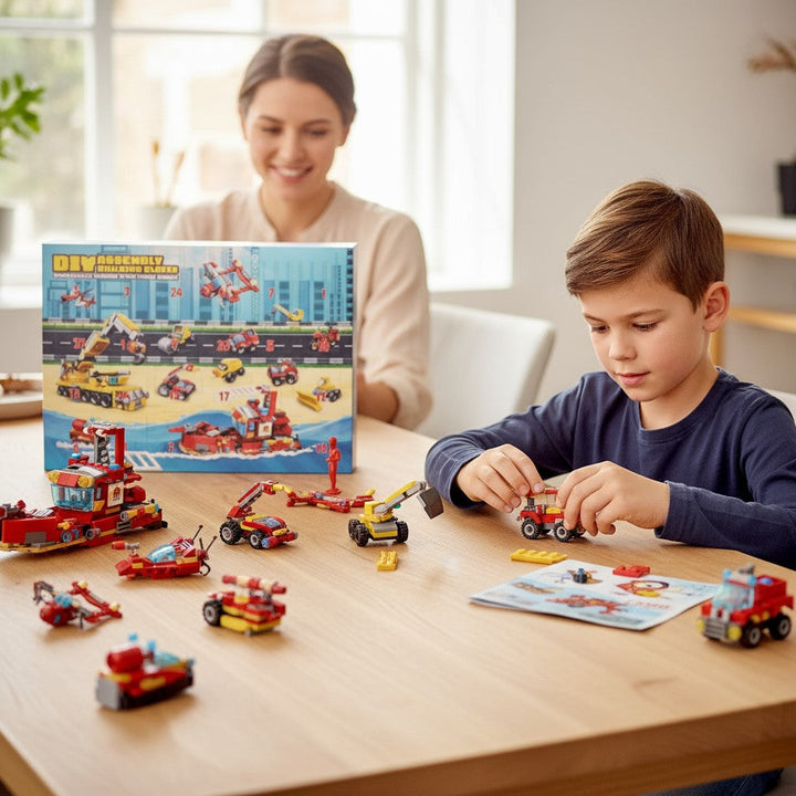 Kids Christmas Advent Calendar Building Blocks Set 24 Pieces