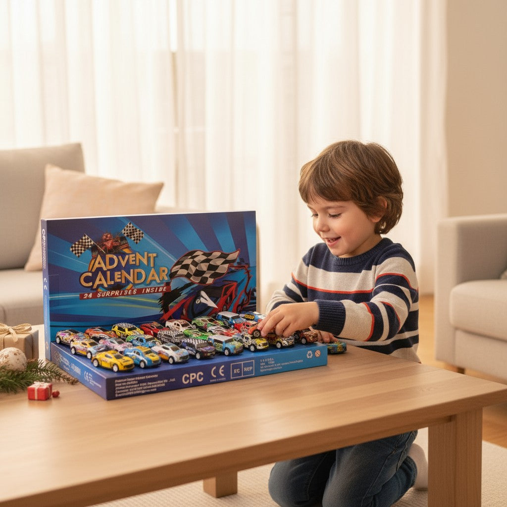 Racing Car Advent Calendar Countdown 24 Days Gift