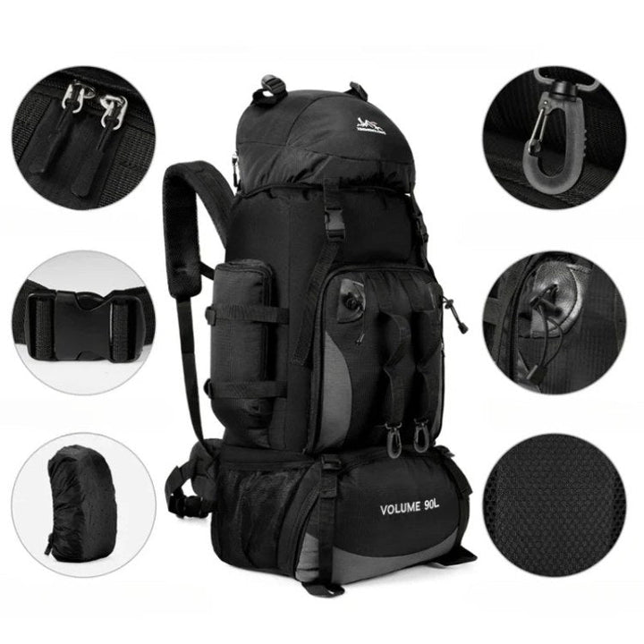 Waterproof Hiking Backpack 90L Camping Gear
