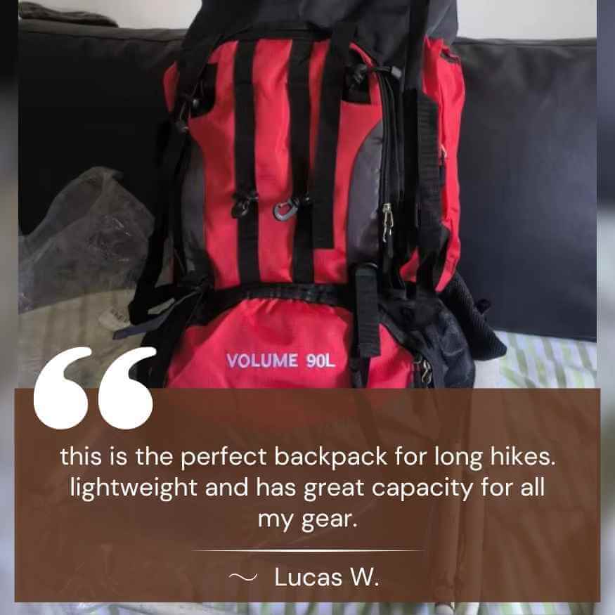 Waterproof Hiking Backpack 90L Camping Gear