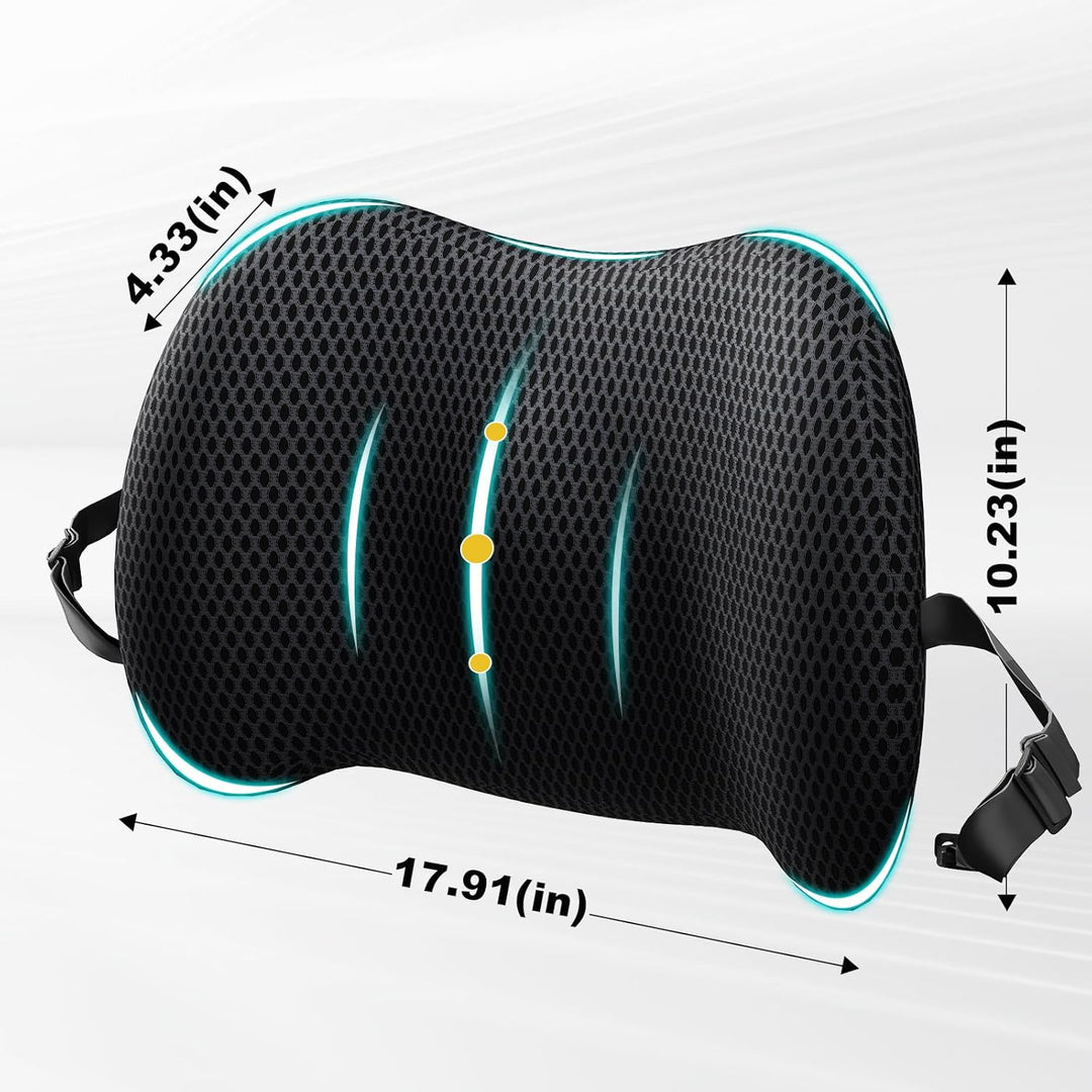 Lumbar Support Pillow Memory Foam Back Cushion