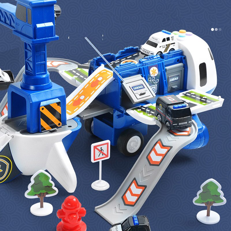 Airplane Vehicle Play Set Police Fireman Construction 3 Styles