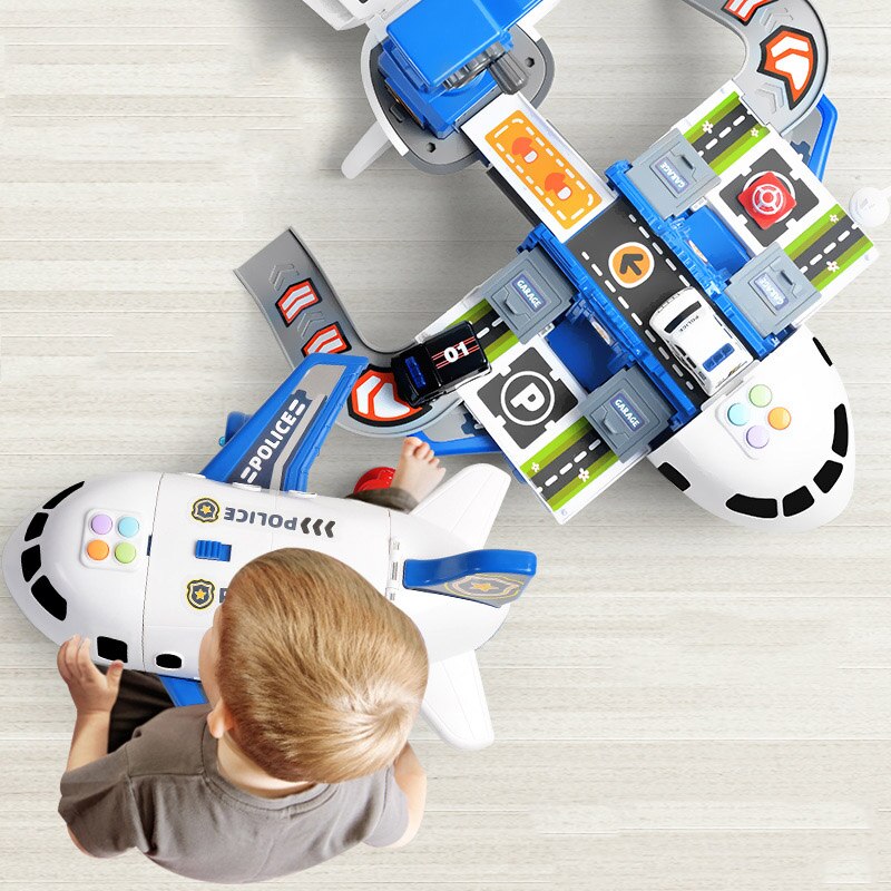 Airplane Vehicle Play Set Police Fireman Construction 3 Styles