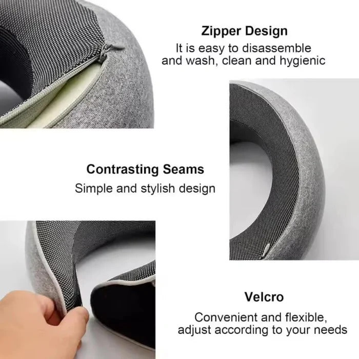 Memory Foam Travel Neck Pillow Support Cushion
