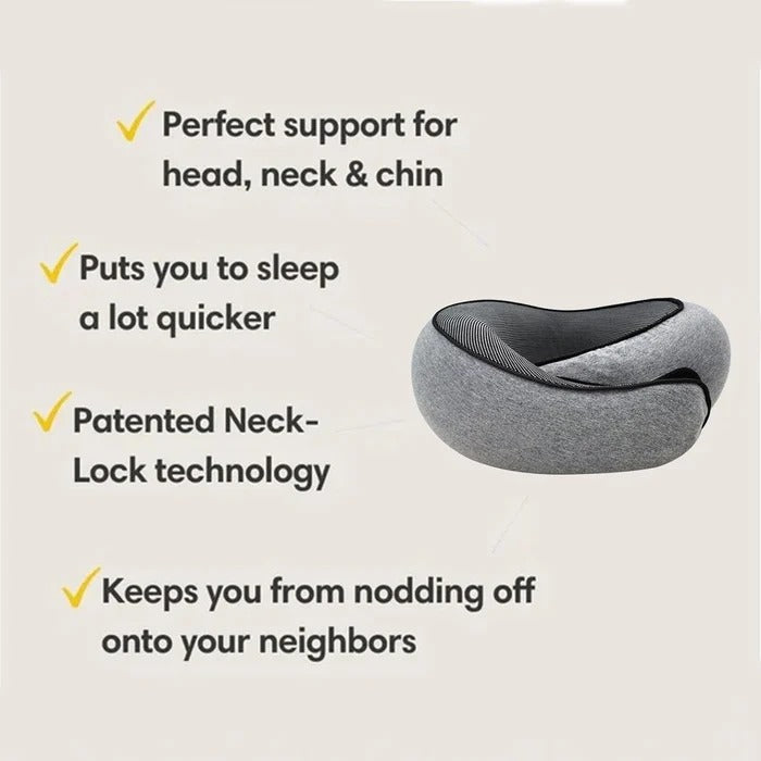 Memory Foam Travel Neck Pillow Support Cushion