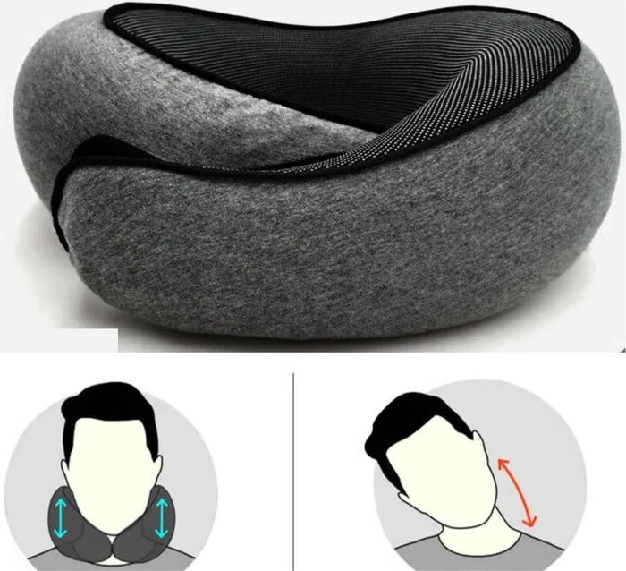 Memory Foam Travel Neck Pillow Support Cushion