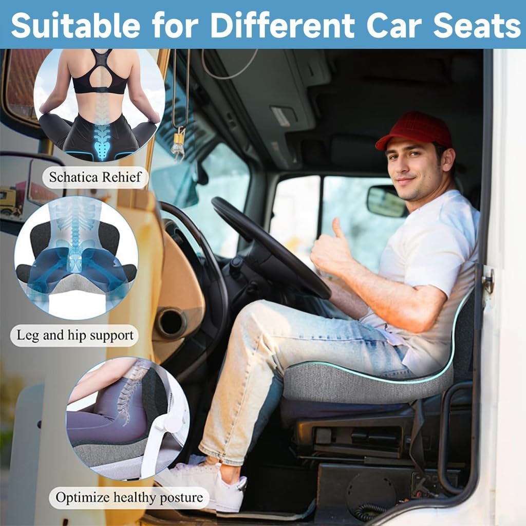 Memory Foam Seat Cushion for Office Chair Truck Use
