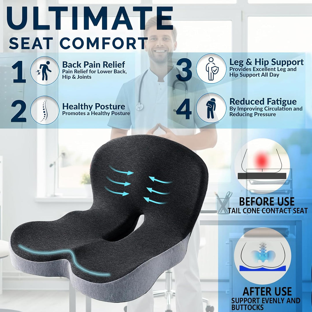 Memory Foam Seat Cushion for Office Chair Truck Use