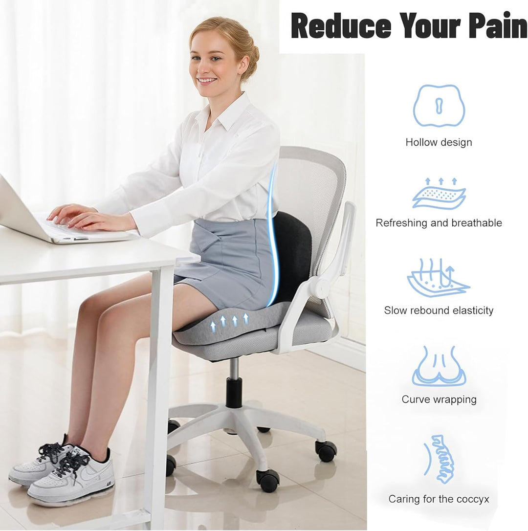 Memory Foam Seat Cushion for Office and Home Chairs