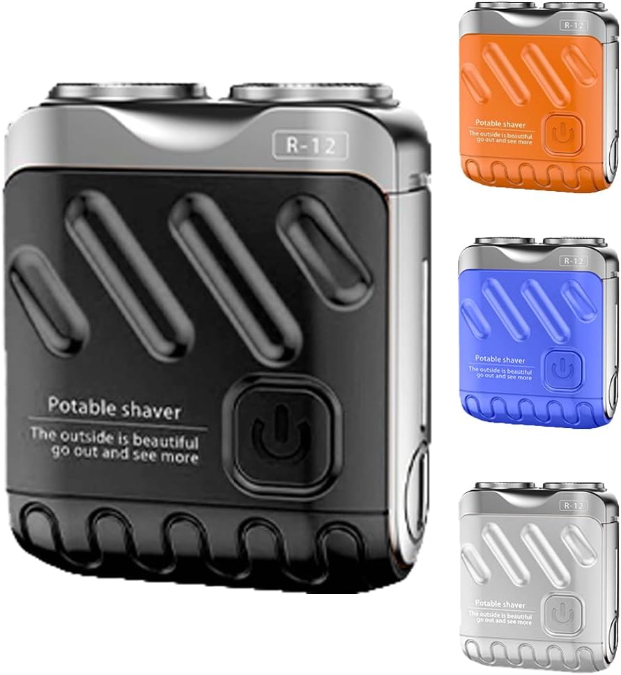 Mini Electric Shaver Double Head Rotary Razor Rechargeable