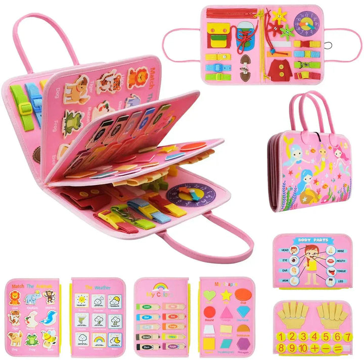 Montessori Busy Book Educational Toy Learning Activities Set