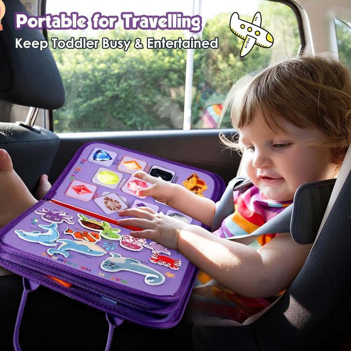 Montessori Toddler Activity Board Sensory Book 2-4 Years