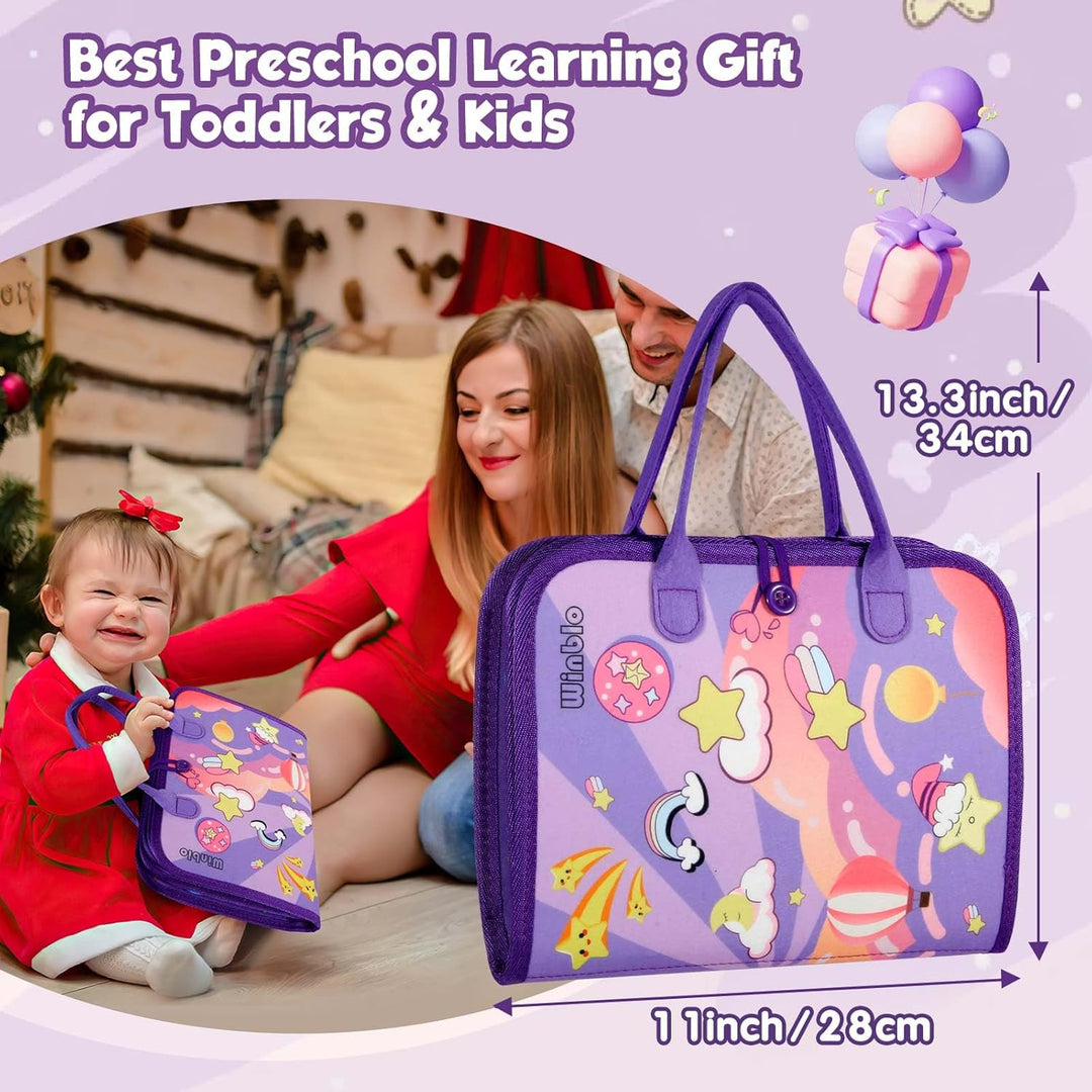 Montessori Toddler Activity Board Sensory Book 2-4 Years