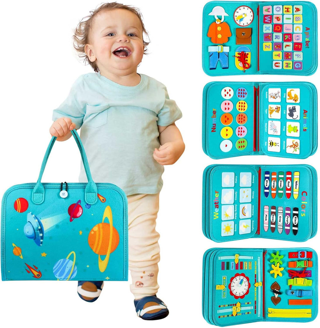 Montessori Toddler Activity Board Sensory Book 2-4 Years