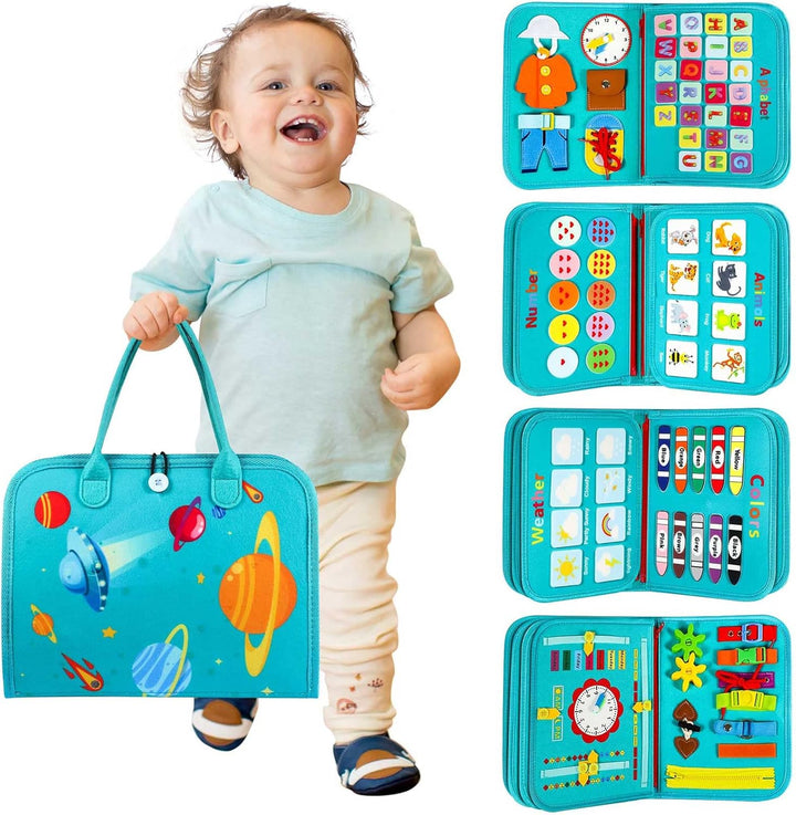 Montessori Toddler Activity Board Sensory Book 2-4 Years
