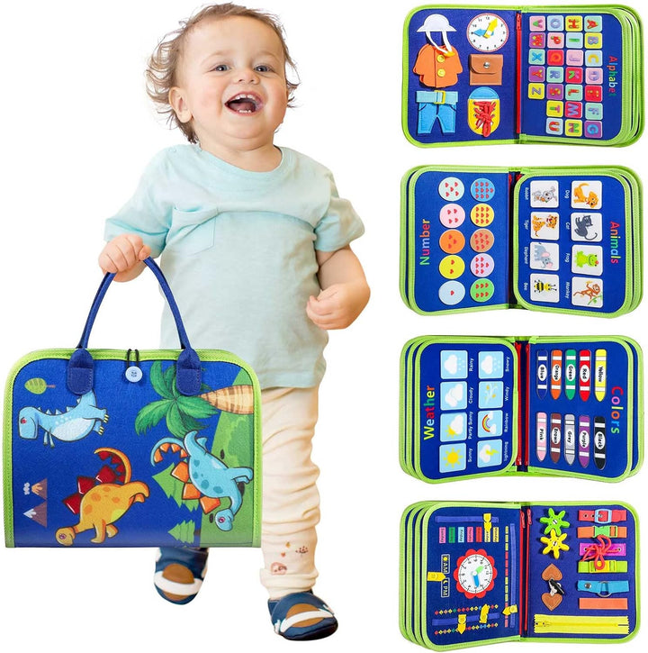 Montessori Toddler Activity Board Sensory Book 2-4 Years