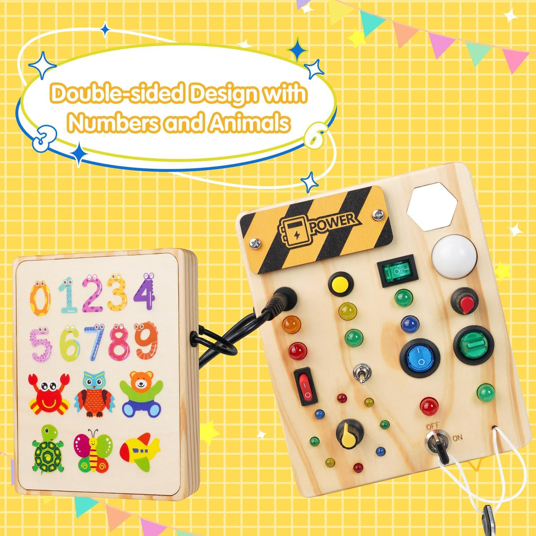 Montessori Toddler Pinboard with LED Lights 27 Count
