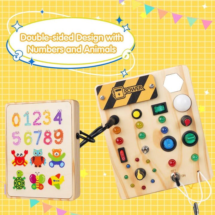 Montessori Toddler Pinboard with LED Lights 27 Count