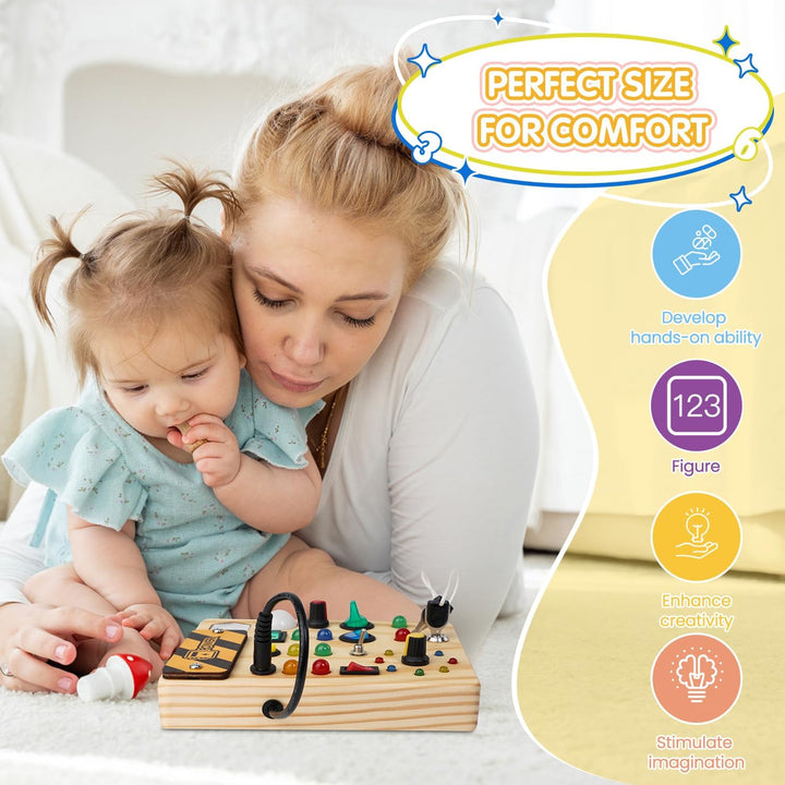 Montessori Toddler Pinboard with LED Lights 27 Count