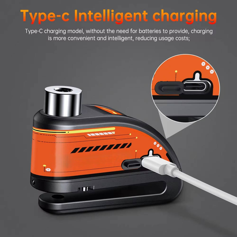 Motorcycle Disc Lock Alarm System Security Device
