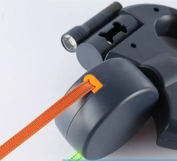 Double Dog Lead with LED Light