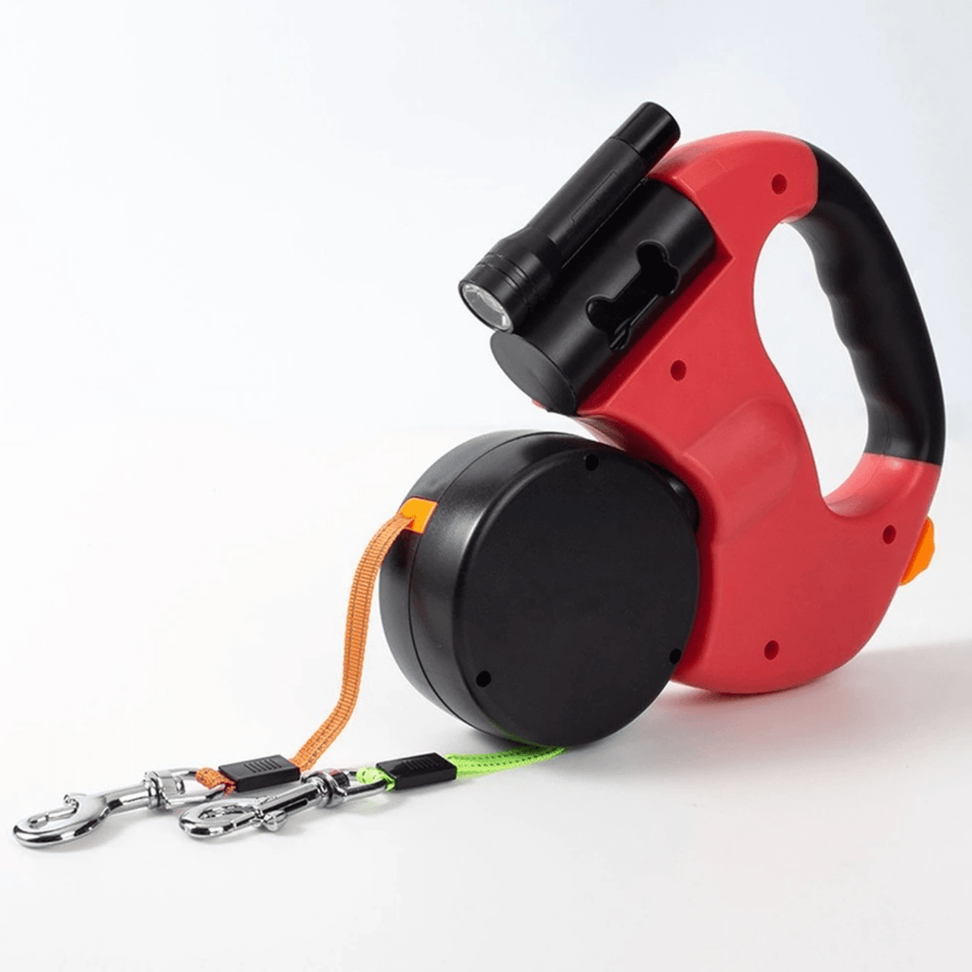 Double Dog Lead with LED Light