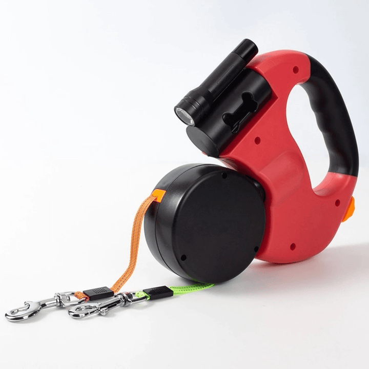 Double Dog Lead with LED Light