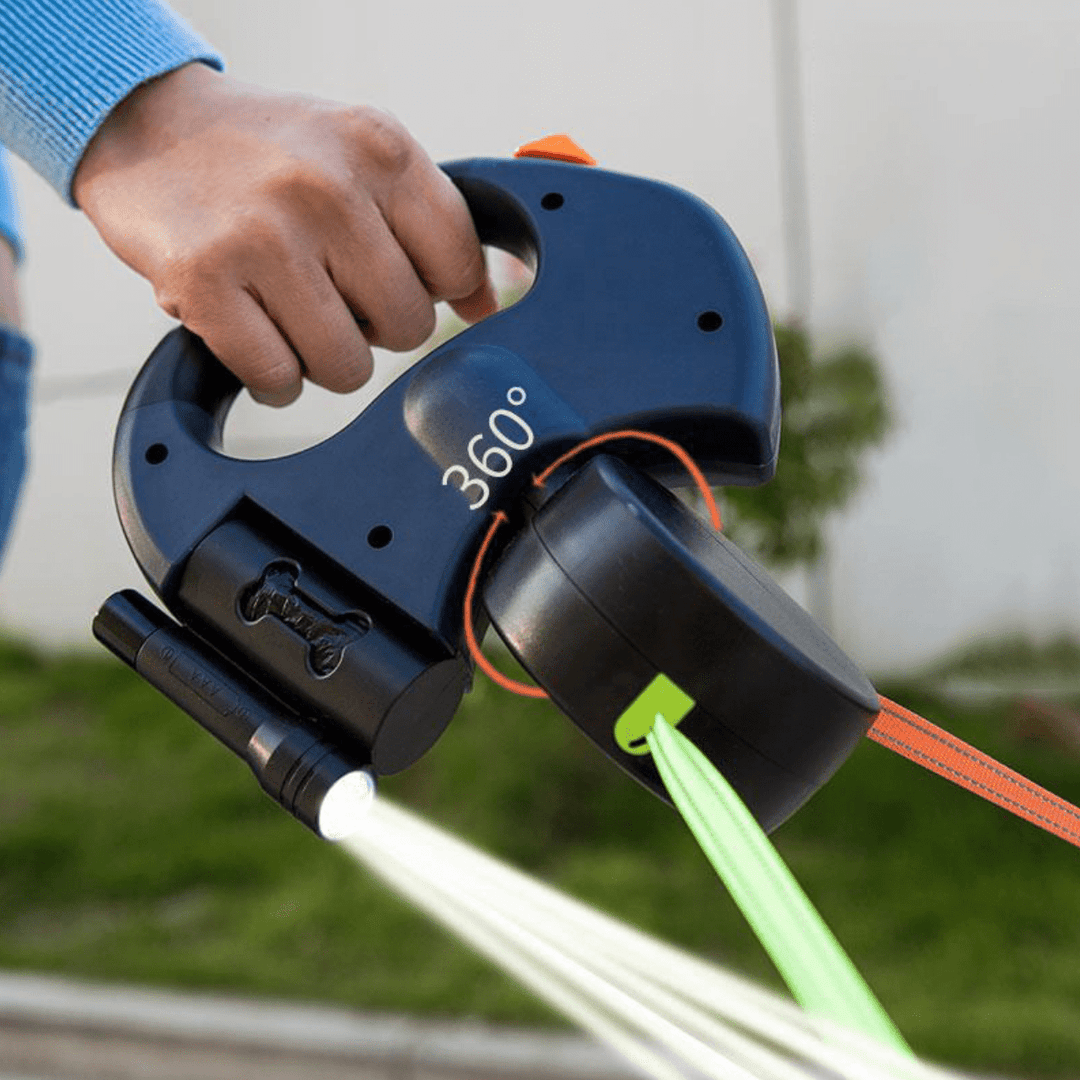 Double Dog Lead with LED Light