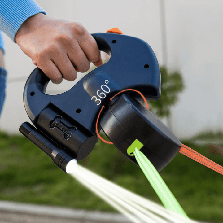 Double Dog Lead with LED Light