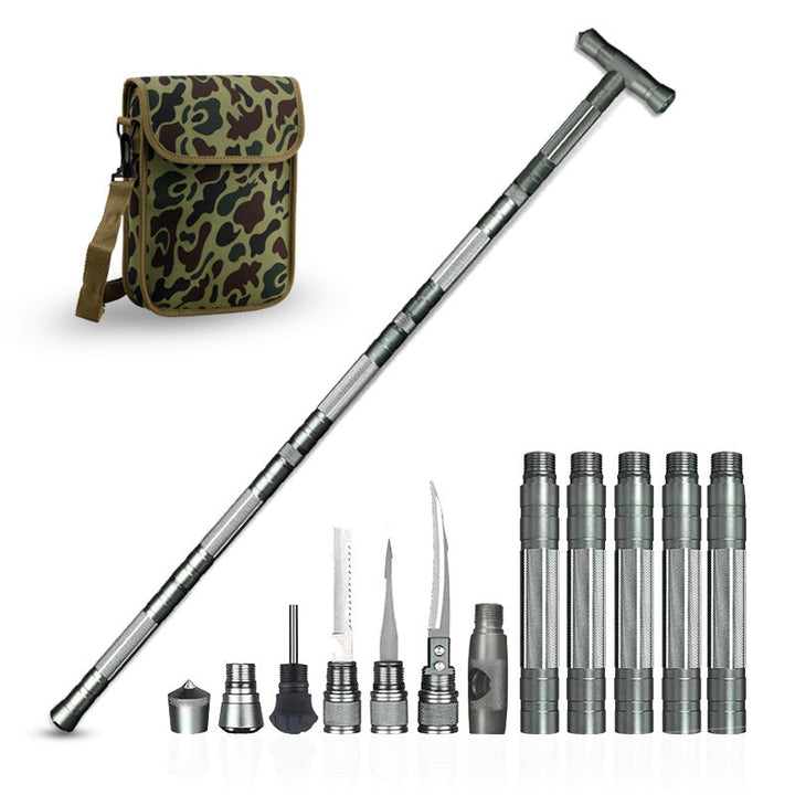 Adjustable Trekking Pole Survival Hiking Stick Multifunctional