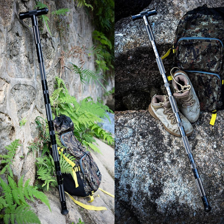 Adjustable Trekking Pole Survival Hiking Stick Multifunctional