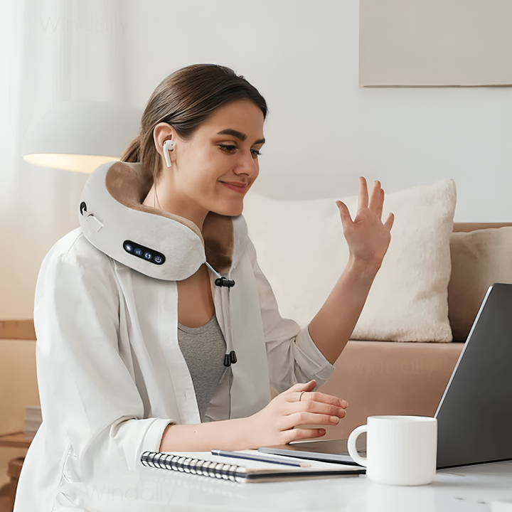 Memory Foam Neck Pillow Massager Travel Pillow