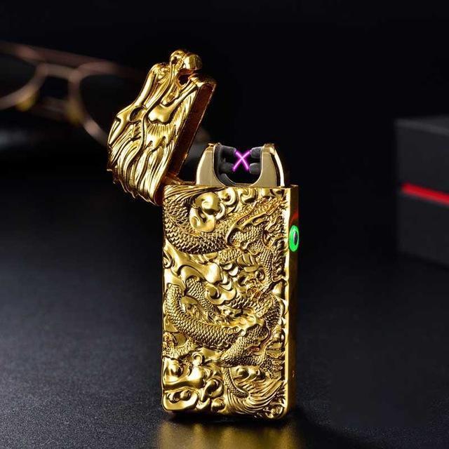 Plasma Rechargeable Lighter Engraved Design