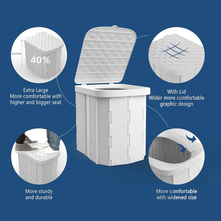 Folding Portable Camping Toilet Seat Outdoor Toilet Seat