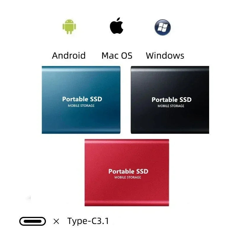 Portable External SSD Storage Laptop PC