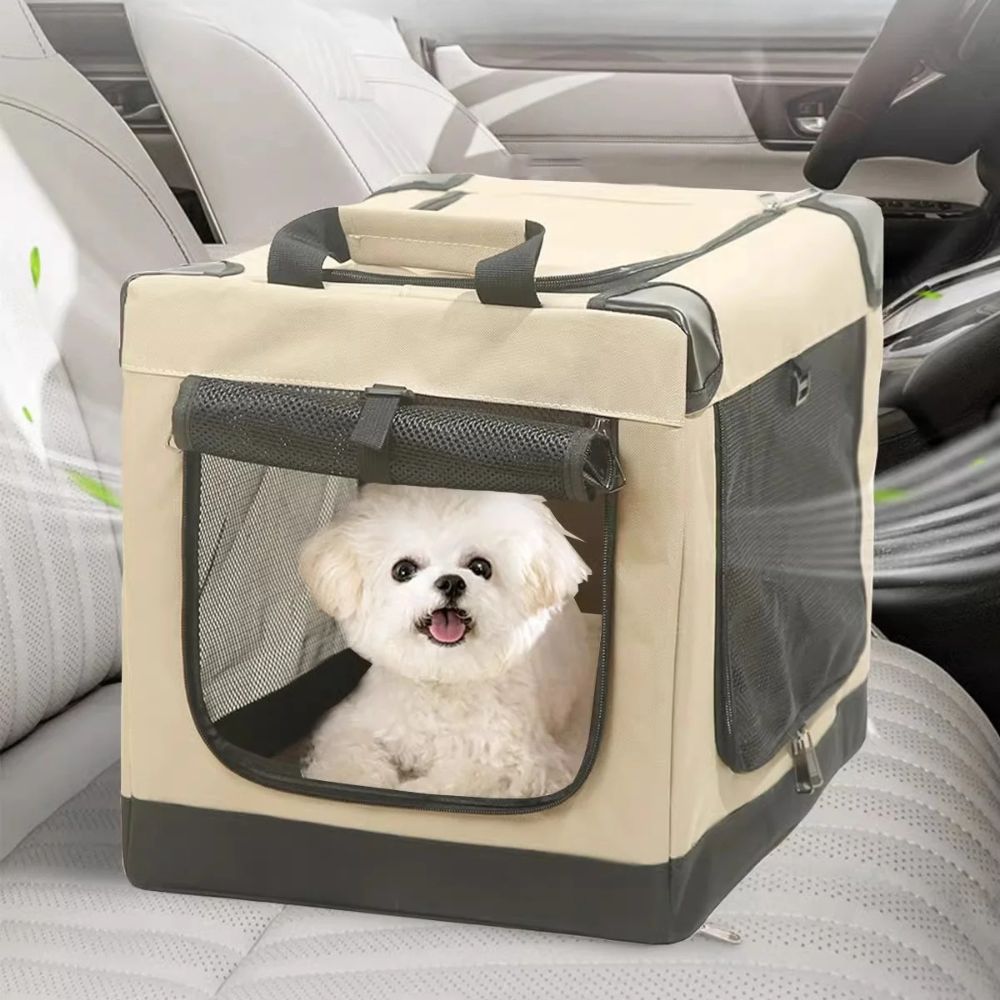 Folding Pet Carrier Crate for Cats and Dogs Portable