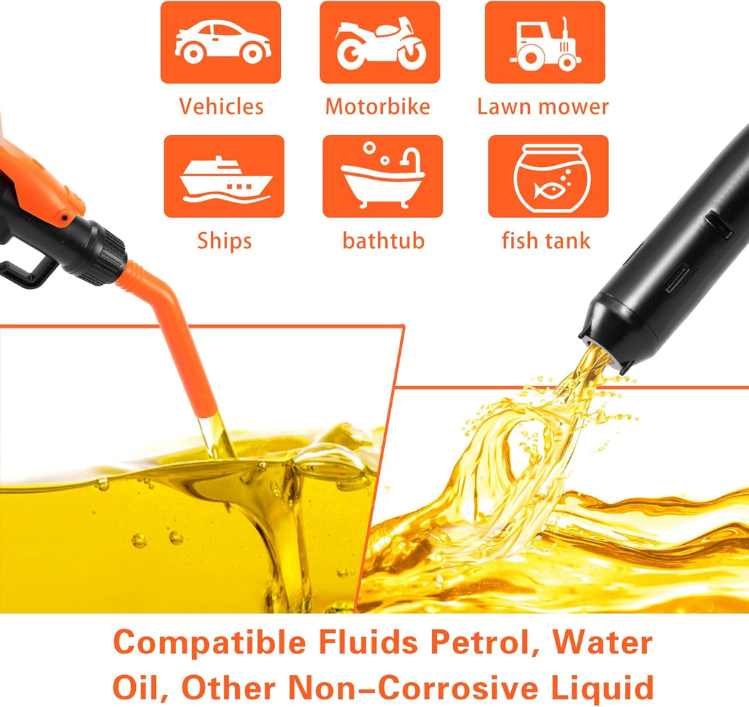 Battery Powered Fuel Transfer Pump Siphon Gasoline