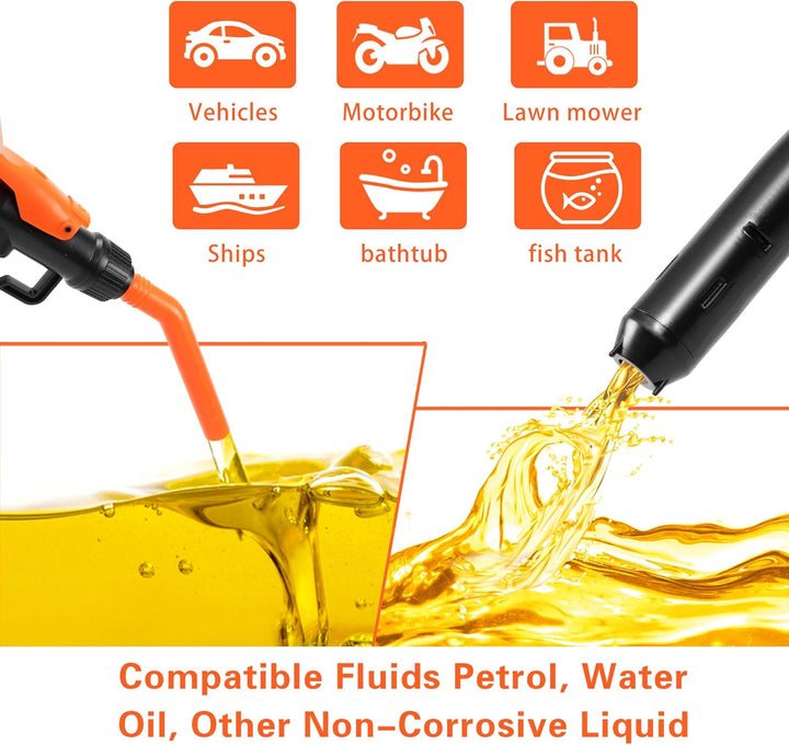 Battery Powered Fuel Transfer Pump Siphon Gasoline