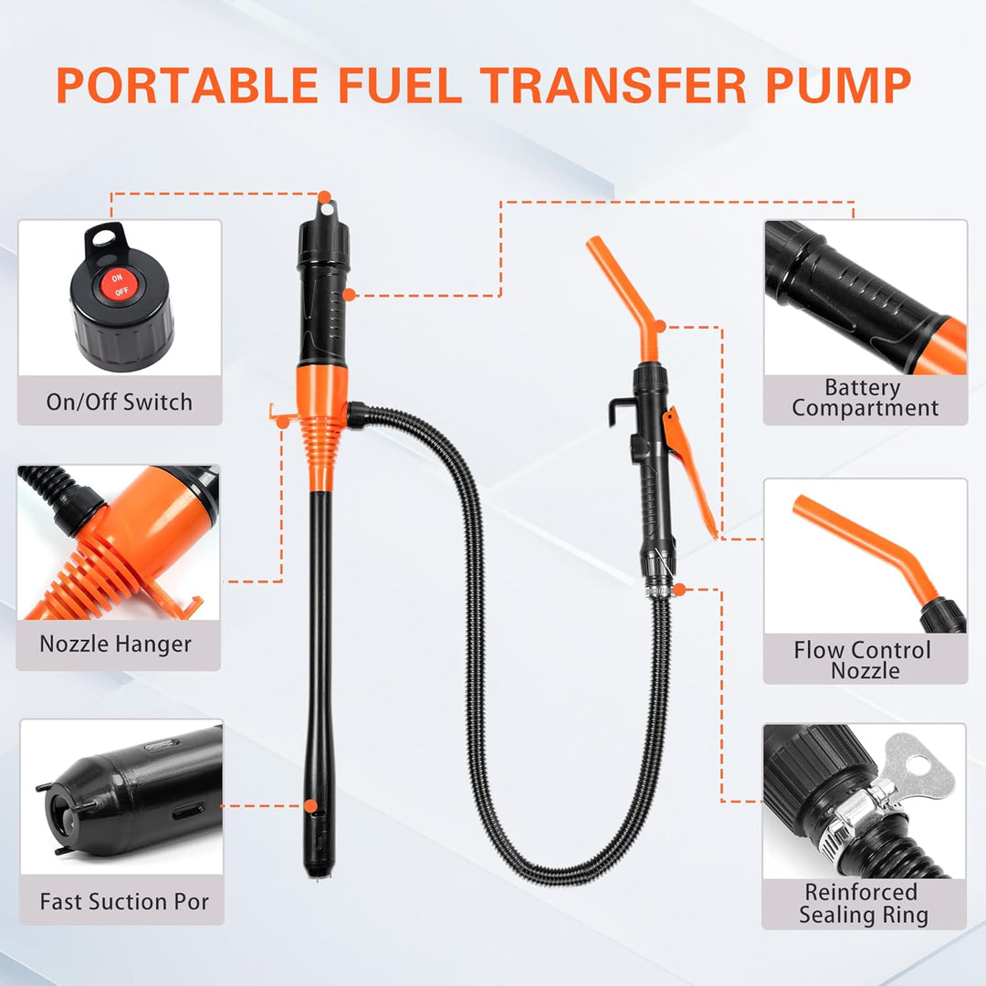 Battery Powered Fuel Transfer Pump Siphon Gasoline