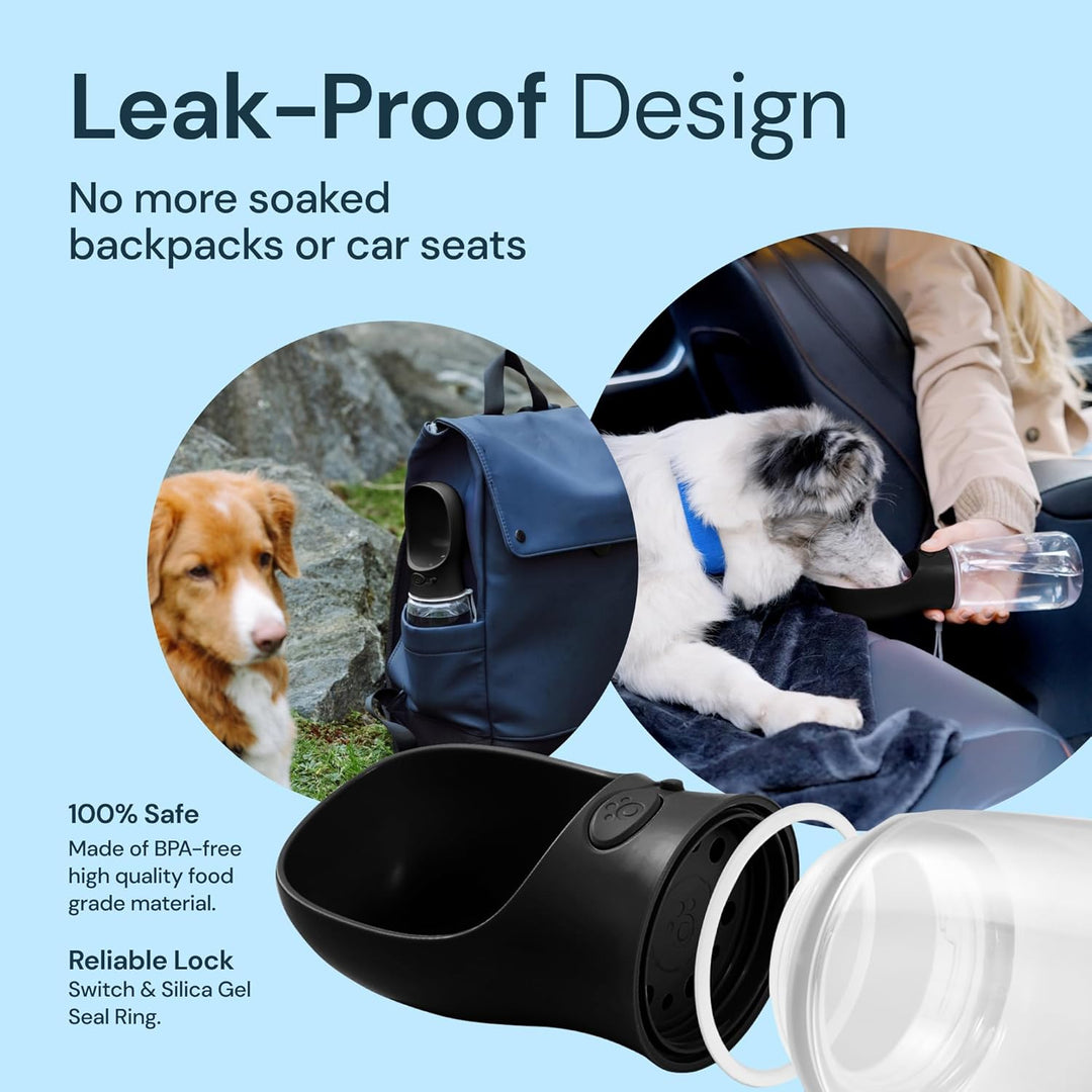 Portable Dog Water Bottle 19 oz Travel Pet Water Dispenser