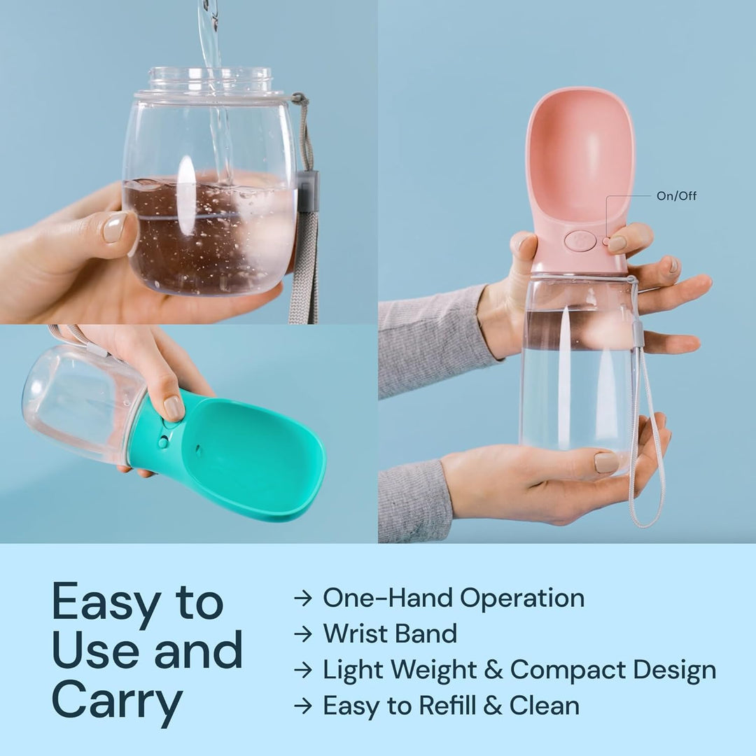 Portable Dog Water Bottle 19 oz Travel Pet Water Dispenser