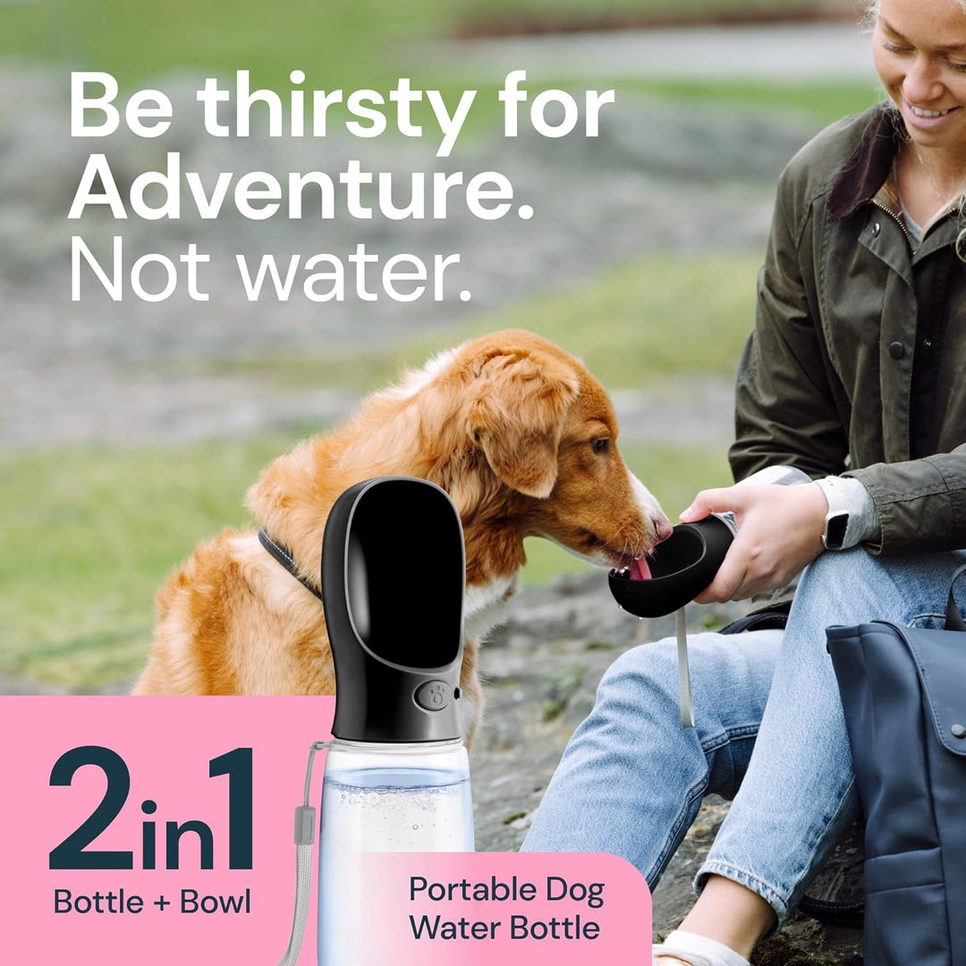 Portable Dog Water Bottle 19 oz Travel Pet Water Dispenser