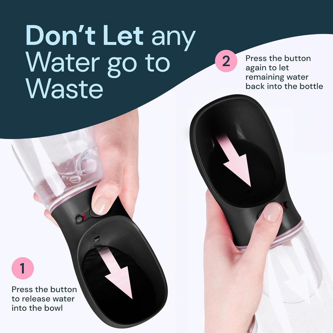 Portable Dog Water Bottle 19 oz Travel Pet Water Dispenser