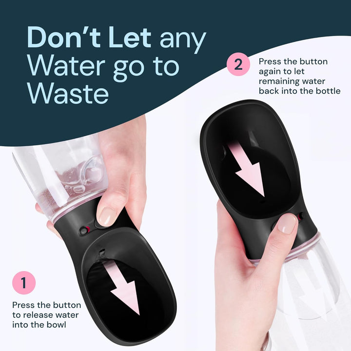 Portable Dog Water Bottle 19 oz Travel Pet Water Dispenser